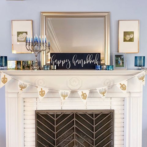 Hanukkah mantle display, decorations- Peace Love Light Shop