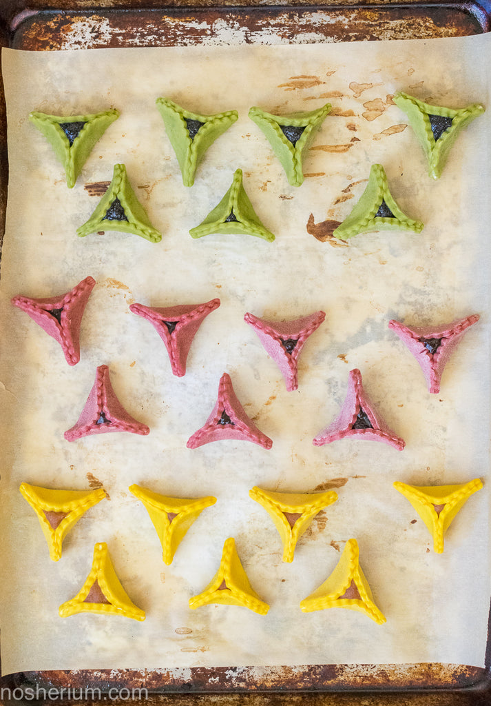 Naturally dyed hamantaschen- Peace Love Light Shop