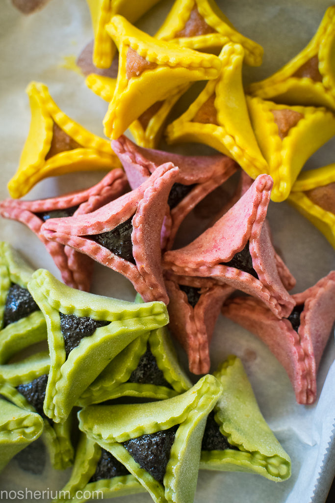 Naturally dyed hamantaschen- Nosherium, Peace Love Light Shop