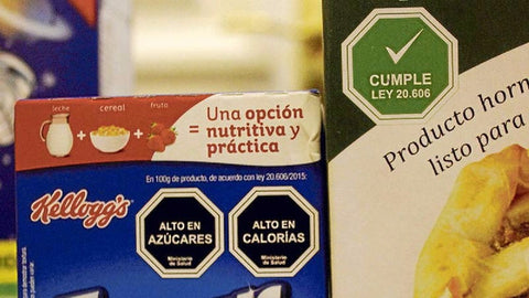 etiquetado de advertencia en alimentos