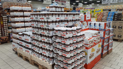 Pallet load of Nutella in an Umbrian supermarket