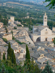 Saint Clare's church dominates at western end of Assisi