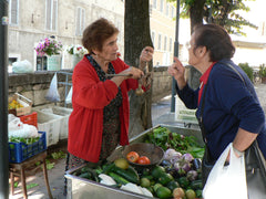 Fresh fruit and vegetable seller in Assisi