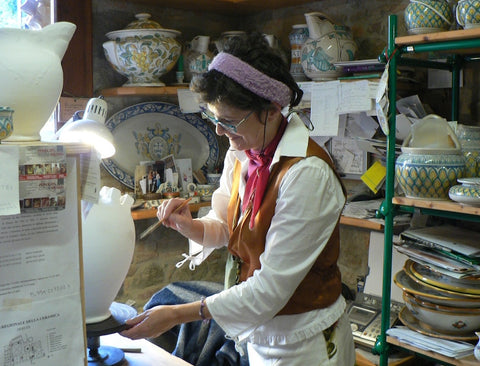 Carla Corna has been making ceramics and teaching others how to paint for many years.