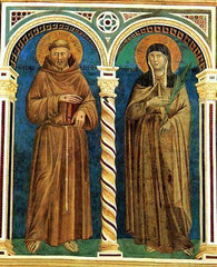 St Francis and St Clare by Giotto Di Bondone