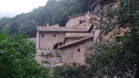 The Hermitage (Eremo delle Carceri) is tucked in the side of Monte Subasio in Umbria Italy