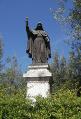 Statue of Saint Clare in the garden at San Damiano