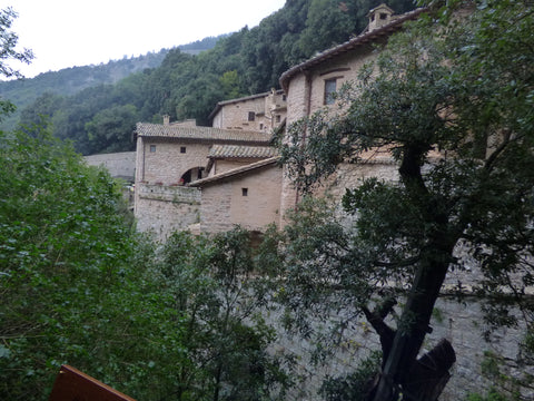 Eremo della Carceri hermitage in the forest on Monte Subasio, Umbria