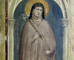 St. Clare of Assisi, detail from a fresco by Giotto; in the Bardi Chapel of Santa Croce, Florence.