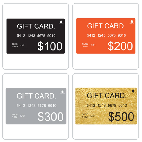 Gifts Cards, $100, $200,$300,$500