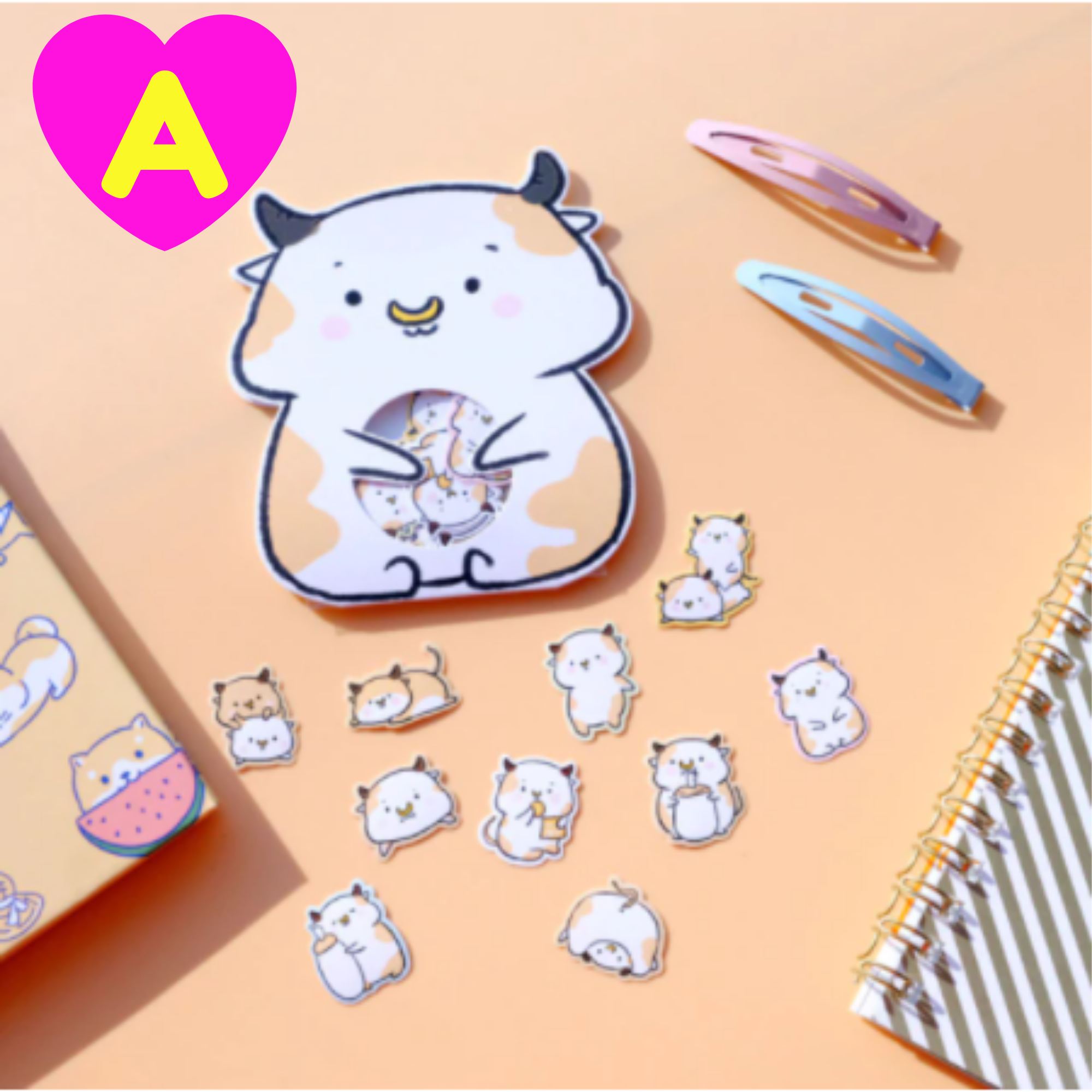 Paper, Party & Kids Nekoni Decorative Lazy Cat Hamster Korean Stickers ...