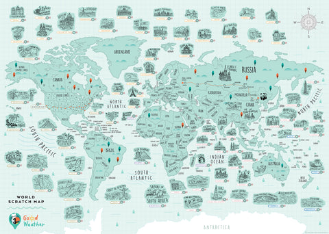 World scratch map- 