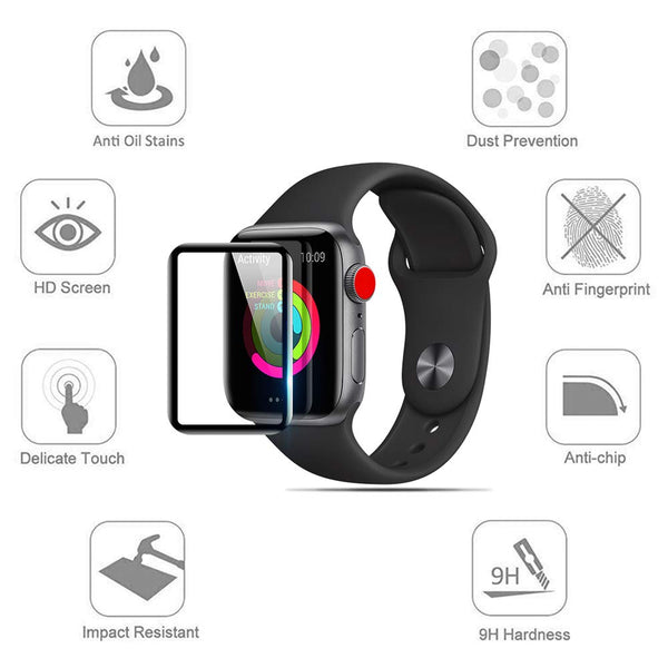 GadgetiCloud Apple Watch Series 4 Screen Protector Transparent Glass Screen Film 40mm/44mm iWatch Series 4 9h tempered 3D glass protective case anti scratch zagg skinomi belkin spigen apple watch screen protector apple watch belts apple watch iq shield Apple Watch Accessories蘋果手錶保護貼 iWatch保護貼 iWatch玻璃貼 apple watch series 4保護貼 保護殼 抗刮 屏幕保護貼 強化玻璃貼