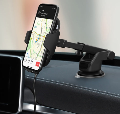 Lexuma Xmount ACM-1009 Automatic Infrared Sensor Qi fast charging Wireless Car Charger Mount for iPhone Xs Samsung S10 E S9 S8 Plus mobile device phone accessories Vehicle phone holder Car Cradles adapter with infrared motion sensor Charging Dock Easy One touch One Tap Auto-Sensor Auto-Clamping Auto-Lock Safety First Cell Phone Car Air Vent Holder Safety on road 4 Dash Smartphone dashboard All-in-one Universal Adjustable Car Mount - iMartCity