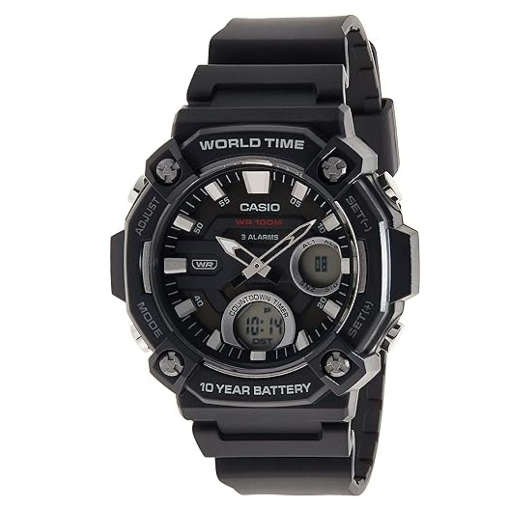 CASIO 10 Year Battery World Time Watch AEQ-120W-1AVDF