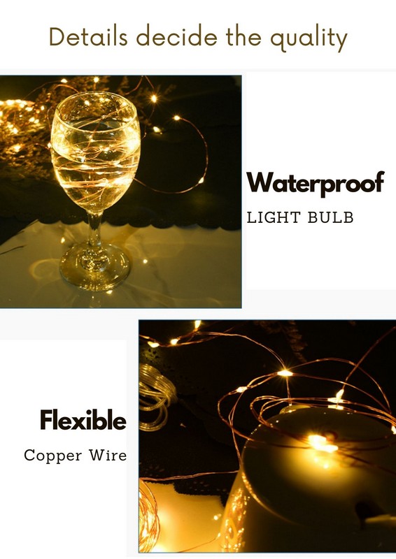 Copper Wire String Lights - Solar Garden Decorative String Lights Christmas Day Lanterns