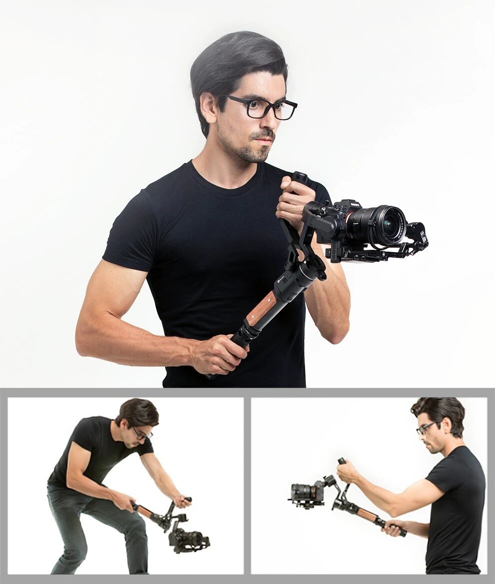 Feiyu AK2000S Gimbal Camera Stabilizer handheld three-exis for video mirrorless DSLR cameras detachable handle