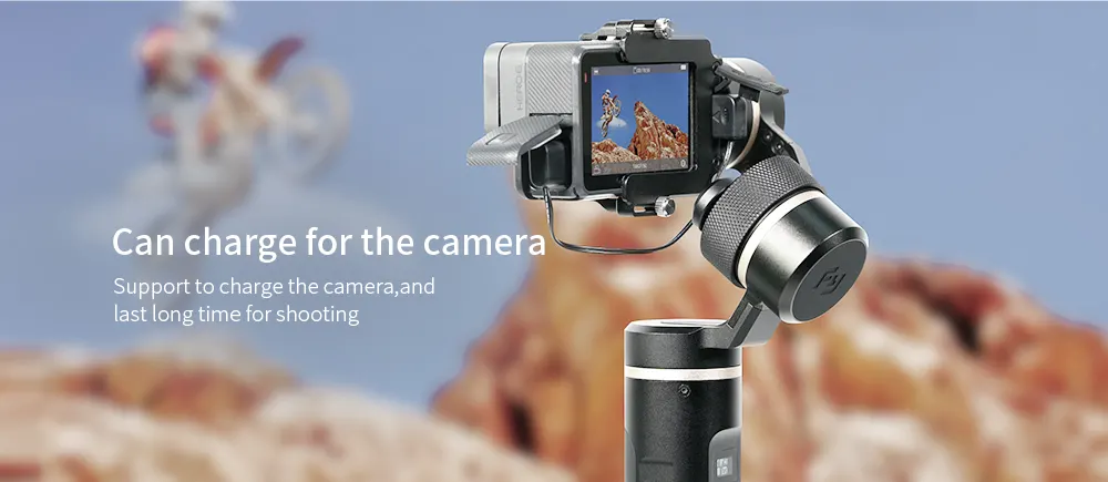 FeiyuTech G6 Handheld Gimbal for GoPro 8/7/6/5/ RX0(Required RX0 Mount)Yi 4K/SJCAM/AEE/ Ricca Action Camera support for long time shooting