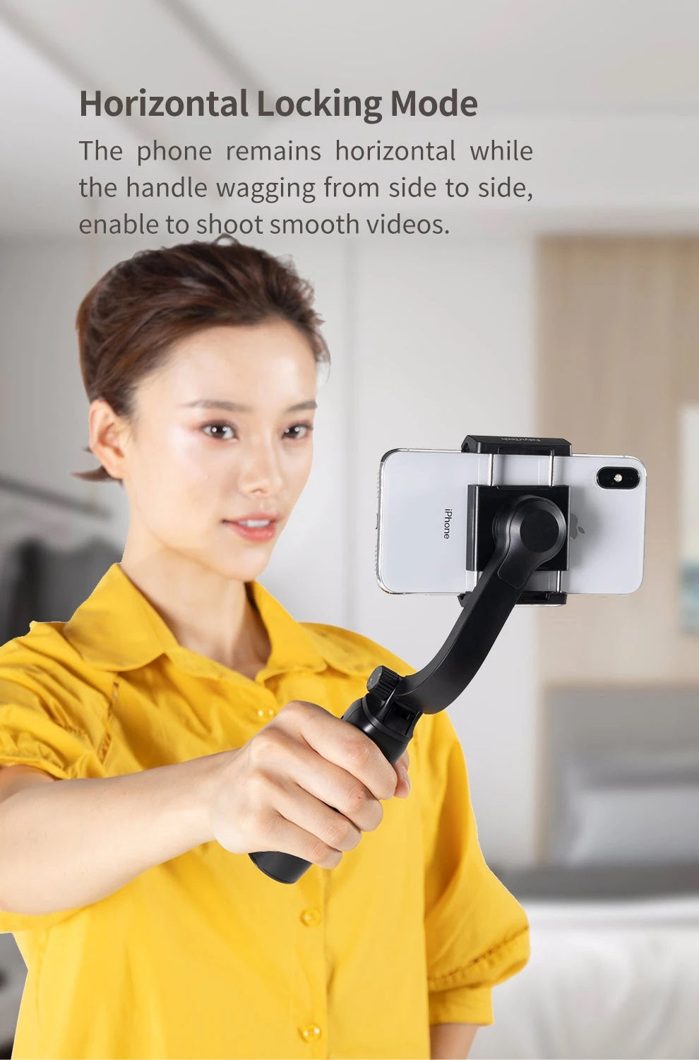 iMartCity  FeiyuTech-Vimble-One-Single-Axis-Smartphone-Gimbal-Stabilizer Horizontal Locking Mode