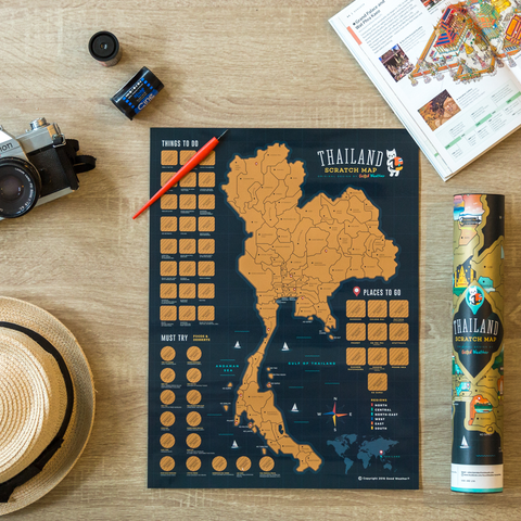 Good Weather Small Scratch Map Bundle (Korea, Thailand, Japan)  deluxe deluxe luckies world travel map with pins europe uk rosegold small personalised Scratch Off Traveling World Map framed travelization 刮刮地圖 刮刮樂 世界地圖 - GadgetiCloud