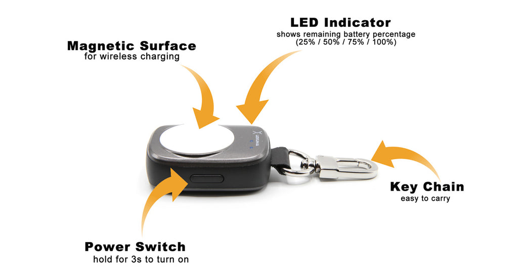 Lexuma XTag Apple Watch Portable Charger pantheon best portable mini keychain power bank case series 4 wireless charging belkin valet griffin amber charging case batterypro smashell power case mipow 2-in-1 keychain case capshi portable wireless charge best aftermarket charging case wireless charging case power bank portable adapter wireless mfi certified anker iwatch insignia charging stand target series 4 magnetic surface charging - iMartCity overview