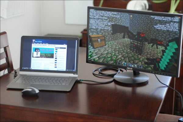 dual monitor setting two monitors Lexuma XScreen Portable Monitor Ultra Slim HD 1080P USB Powered slim iPad like