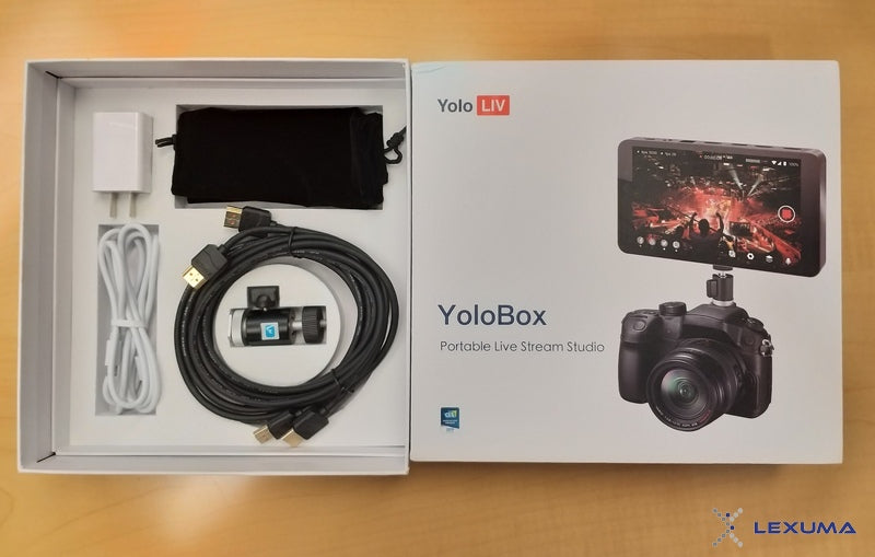 GadgetiCloud YoloLiv YoloBox Unboxing Product Review with simple setup overview connection cables and accessories