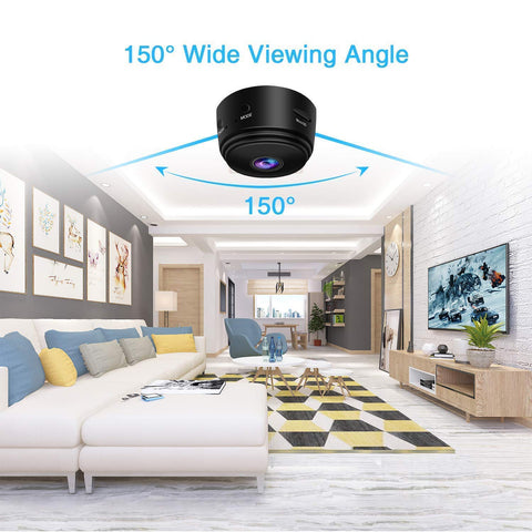 Mini 1080P Wireless Security Camera with 150° Wide-Angle Lens