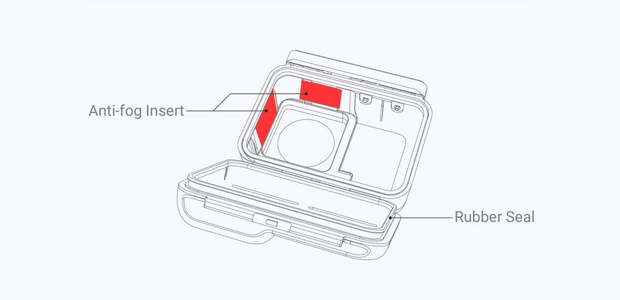 Insta360 ONE R Dive Case for 4K Wide Angle Mod - attach the anti-fog inserts