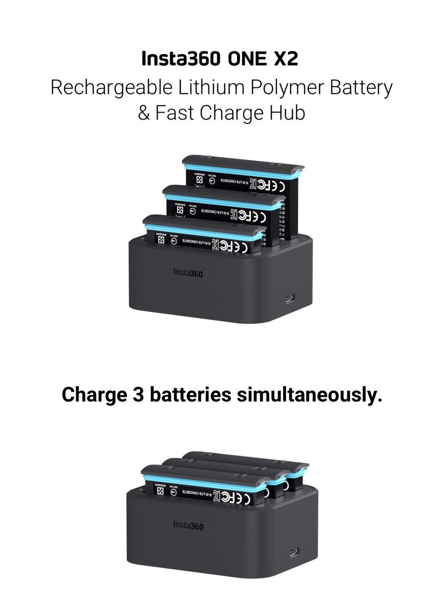 Insta360 ONE X2 BatteryFast Charge Hub - slide show