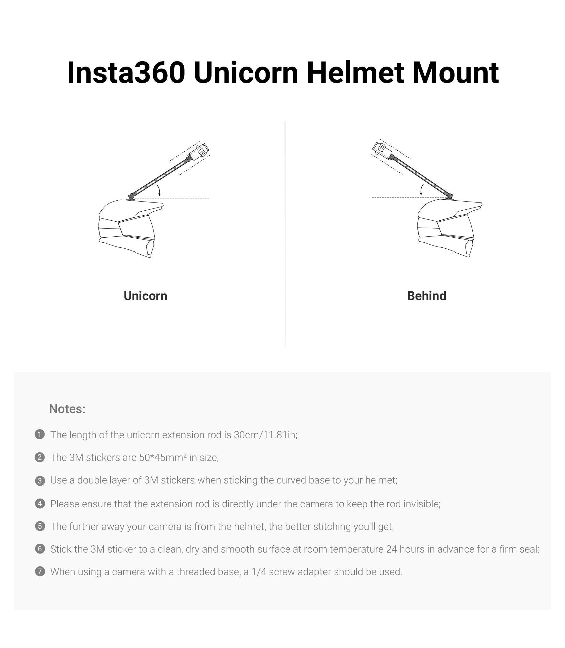 Unicorn Helmet Mount (ONE X2/ONE R/GO 2)