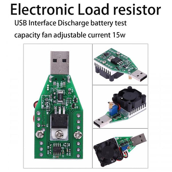 USB Interface Discharge battery test capacity fan adjustable current 15w 409 shop