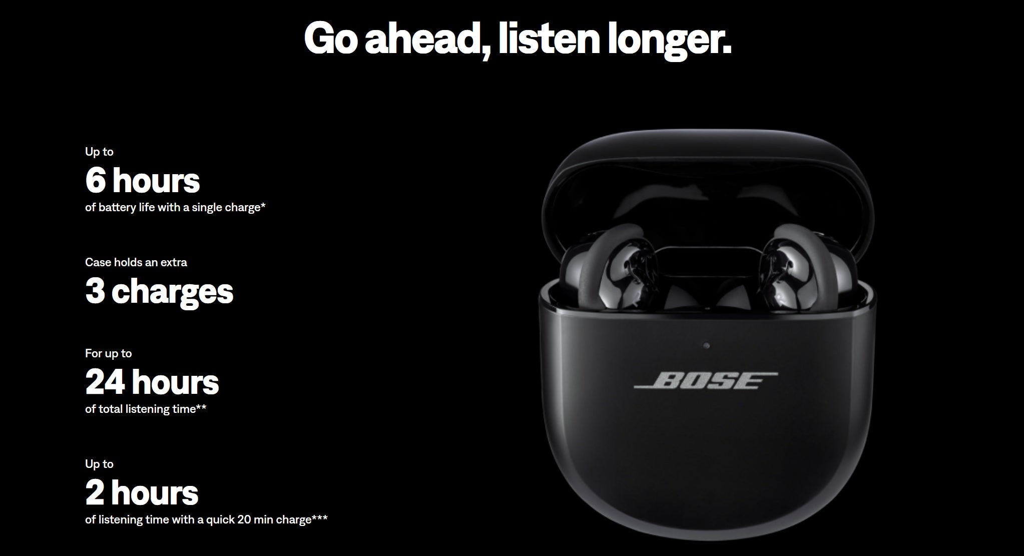 Bose QuietComfort Ultra Earbuds - Go ahead, listen longer.