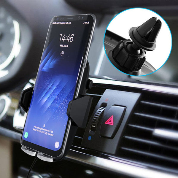 best wireless charging car mount - iMartCity blog automatic infrared sensor clamps fast charging android qi charging air  vent