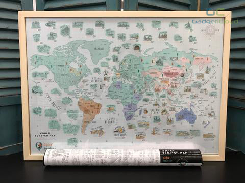 frame your scratch maps - GadgetiCloud 刮刮地圖 刮刮樂 world scratch map