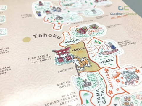 Japan scratch travel map 日本刮刮地圖 刮刮樂 after scratching landmarks
