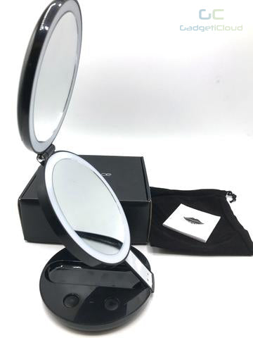 LED lighted travel makeup mirror - GadgetiCloud