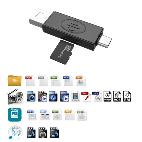 Sim Card Kit Box Memory Card Reader with USB Port and Type-C Port