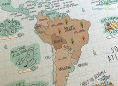 iMartCity World scratch map comparison deluxe map travel map world map scratch off map travel worldwide brazil