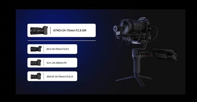 ZHIYUN Weebill-S Compact 3-Axis Handheld Gimbal Stabilizer for Mirrorless and DSLR Cameras & Lens Combos high compatibility