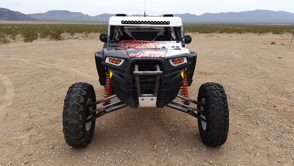 Built like a true race car, the front suspension on the Red Lands Racing UTV set a new benchmark for what could be done with a UTV.