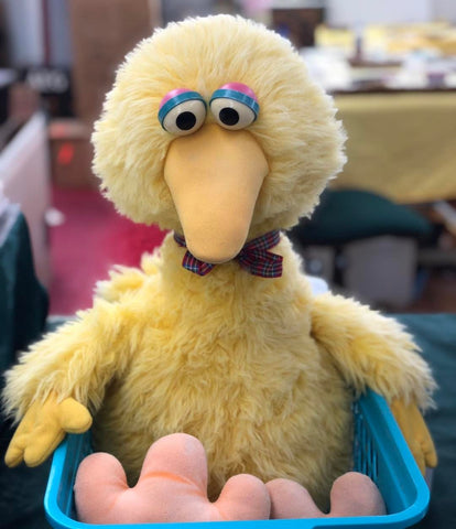 big bird soft toy repair after