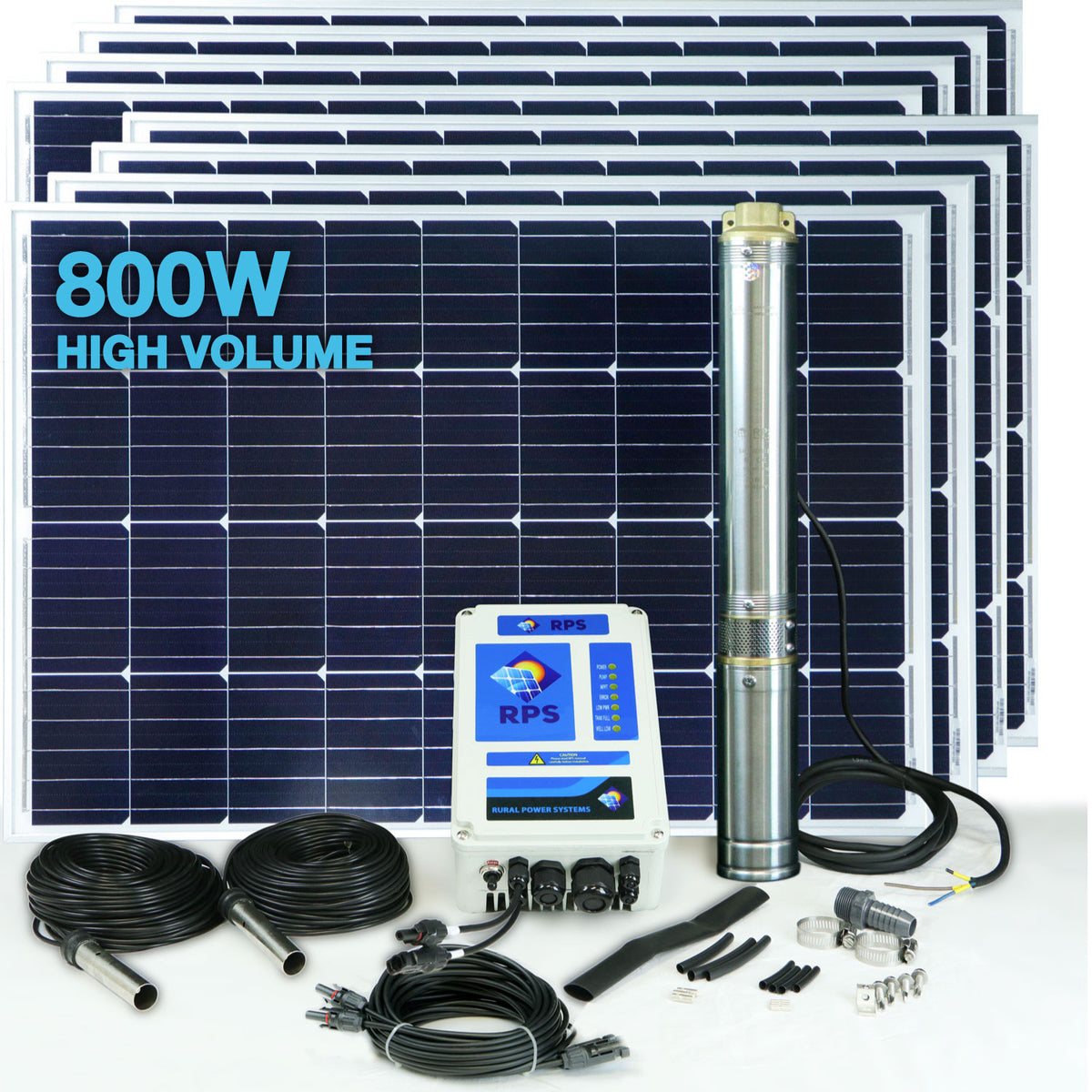 RPS 800V+ Solar Well Pump Kit (High Volume) – RPS Solar Pumps