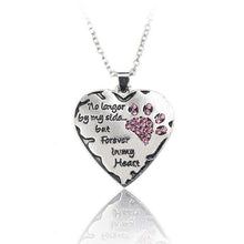Simple Hot Pet Necklace "no longer by my side, but forever in my heart" paw claw Shape - Next-Genration.Store