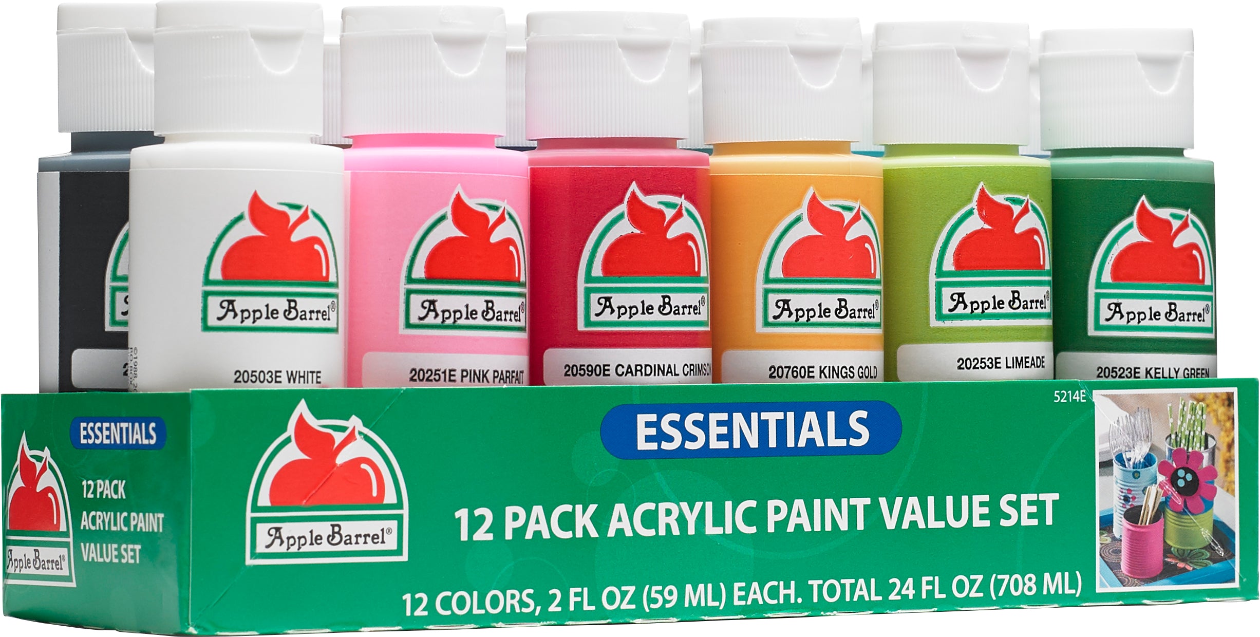 Apple Barrel 20 Pack Matte Finish Multi Color Acrylic Paint Value Set New.  See Pictures. 