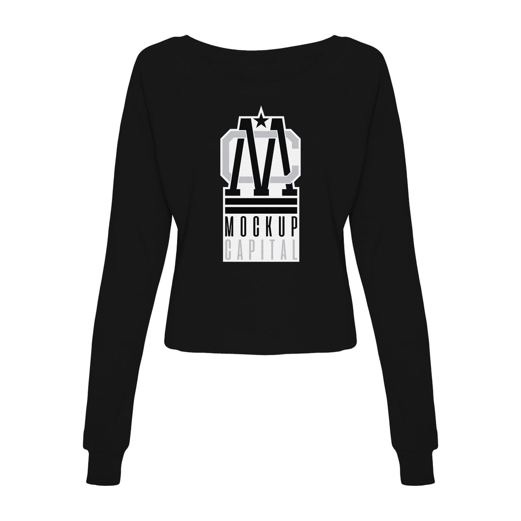 Download Womens Cropped Sweatshirt Mockup - T-Shirt Side Hustle