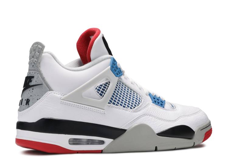 black white and blue jordan 4s