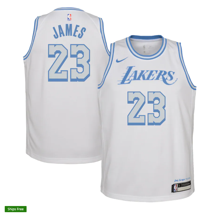 lakers lebron white jersey