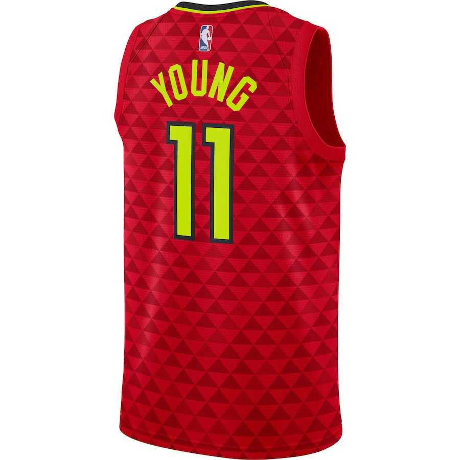 trae young red jersey