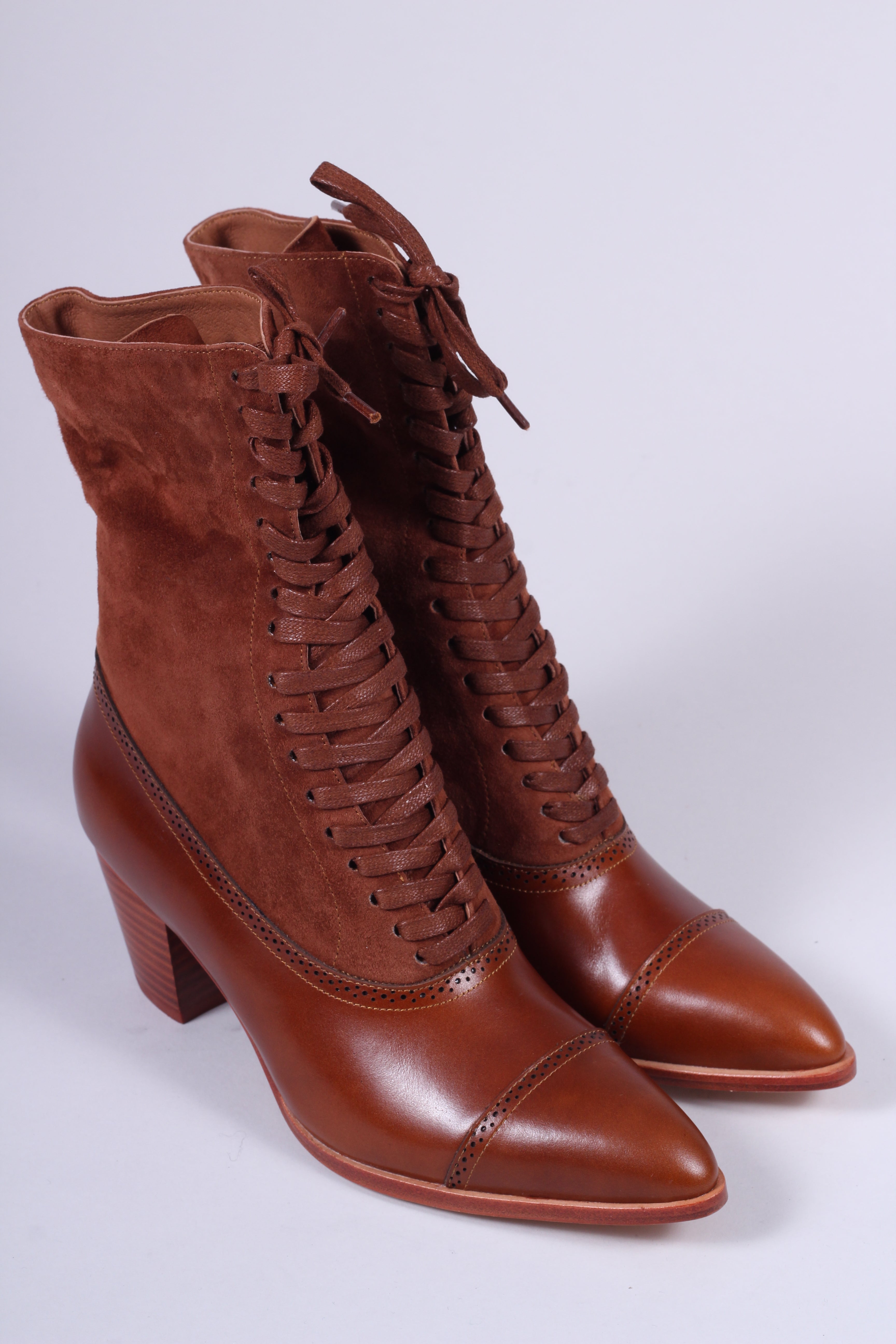 edwardian style lace up boots